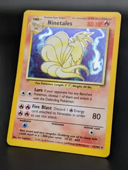 TCG Pokemon Ninetales 12/102 Base Set Holo 1999 WOTC: NM Near Mint Ungraded - Image 4