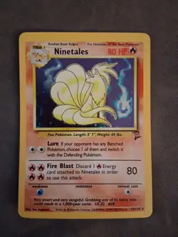 Pokemon TCG Ninetales Base Set 2 Holo Unlimited Rare Near Mint 12/130 NM - Image 1