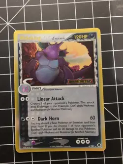 Pokemon Nidoking TCG Reverse Holo Rare Stamped EX Dragon Frontiers Card 6/101 LP - Image 1