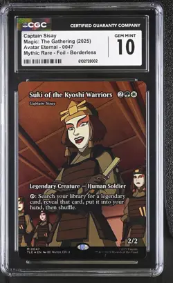 Suki Of The Kyoshi Warriors - Captain Sisay 47 MTG Avatar Borderless FOIL CGC 10 - Image 1
