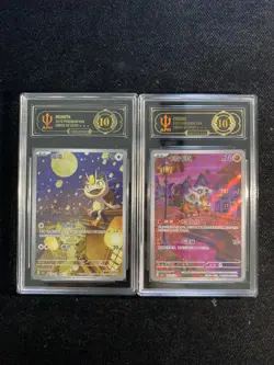 Pokemon TCG Meowth Cubone Chinese Gem Pack Holo Card 0207/07 0407/07 lot*2 LY22 - Image 1