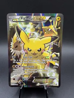 Pokemon TCG Pikachu EX Black Star Promo XY124 Holo Card Rare - Image 1