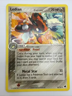 Ledian 18/101 EX Dragon Frontiers Regular Rare Pokemon Card - Image 3