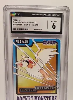 Pidgeot No. 018 Pokemon 1997 Bandai Carddass Japanese Card Graded CGC 6 EX/NM - Image 3