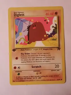 Pokemon Card 1st Edition Diglett 52/82 Team Rocket - Image 1