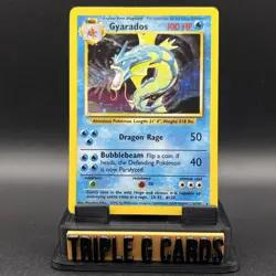 Gyarados 6/102 Base Set Holo Rare Pokemon Card Vintage/ Shark Bait $1 Auction - Image 1