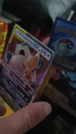 Pokemon TCG Eevee & Snorlax GX TAG TEAM Ultra Rare Holo Card Sm-Team Up 120/181 - Image 3
