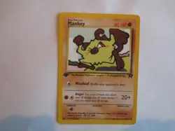 MANKEY #61/82 FIRST EDITION NON HOLO POKEMON CARD - Image 1