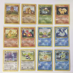 Pokemon Base Set 12 Card Lot With Holo Gyarados all ~LP-MP - Image 1