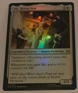 MJ, Rising Star FOIL NM/M Marvel Spiderman MTG MAGIC THE GATHERING - Image 1