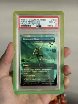 2025 MTG SECRET LAIR DROP FINAL FANTASY: GRIMOIRE #1869 HOPE'S AERO MAGIC PSA 10 - Image 1