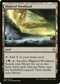 Blighted Woodland Battle for Zendikar Light Play MTG Magic DNA GAMES - Image 1