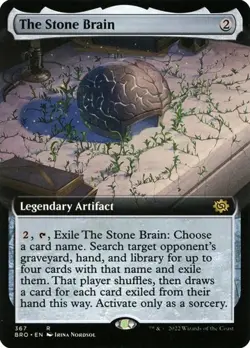 The Stone Brain - Foil Extended Art BRO NM MTG - Image 1