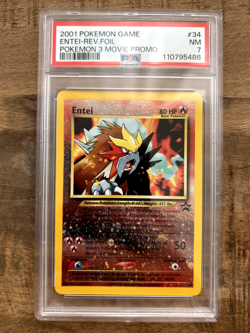 2001 POKEMON GAME ENTEI REVERSE FOIL MOVIE 3 PROMO #34 PSA 7 - Image 1