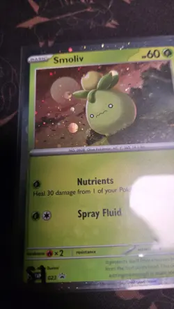 Pokemon - Smoliv SVP023 Promo Cosmos Holo NM HD SWIRL - Image 4