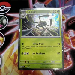 Pokemon Spidops SVP 009 Scarlet Violet Cosmos Holo Black Star Promo HD - Image 1