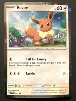 Pokemon Eevee #043 English SVP Black Star Promo Cosmos Holo LP - Image 1