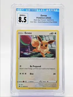 EEVEE 2022 POKEMON BLACK STAR PROMO HOLO #SWSH212 CGC 8.5 Q5650 - Image 1