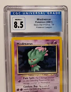 Misdreavus # 39 Black Star Promo 2001 Pokemon League Graded CGC 8.5 NM/MINT+ - Image 3
