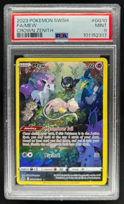 2023 Pokemon SWSH Crown Zenith Mew Galarian Gallery #GG10/GG70 PSA 9 - Image 1