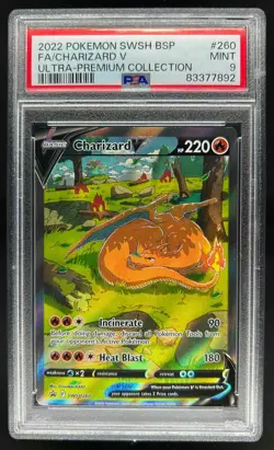 2019-2023 Pokemon SWSH Black Star Promos Charizard V #SWSH260 PSA 9 - Image 1