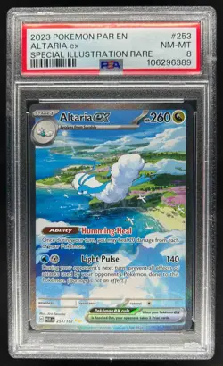 2023 Pokemon SV Paradox Rift Altaria ex #253/182 PSA 8 - Image 1