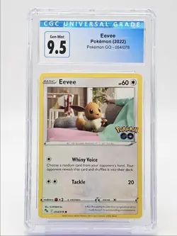 EEVEE 2022 POKEMON GO SWSH COMMON 054/078 CGC 9.5 Q5650 - Image 1
