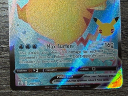 POKEMON FULL ART SURFING PIKACHU VMAX 009/025 ULTRA RARE CELEBRATIONS 2021 LP-NM - Image 3