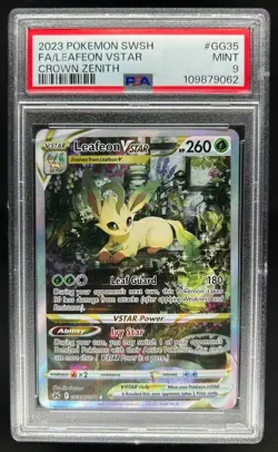 2023 Pokemon SWSH Crown Zenith Leafeon VST Galarian Gallery #GG35/GG70 PSA 9 - Image 1