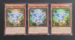 2025 YUGIOH MP25 1ST ED SECRET RARE LIGHTSWORN DRAGONLING X3 NM - Image 1