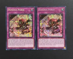 2025 YUGIOH MP25 1ST ED SECRET RARE DOMINUS PURGE X2 NM SET - Image 1