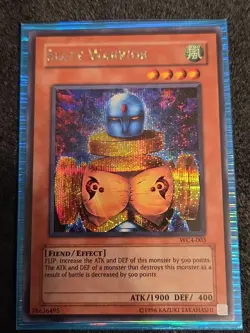 Yu-Gi-Oh! Slate Warrior WC4-003 Prismatic Secret Rare Limited Near Mint Holo - Image 1