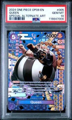 PSA 10 - 2024 ONE PIECE OP08-TWO LEGENDS 005 QUEEN SPECIAL ALTERNATE ART (EN) - Image 1