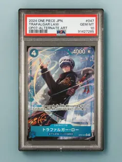 One Piece OP07 500 Years In Future Japanese Trafalgar Law Alt *GEM MINT PSA 10* - Image 1