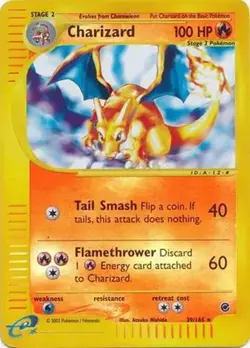 Charizard - 39/165 - Pokemon Expedition Non-Holo Rare Card LP - Image 1