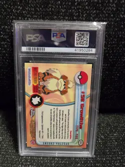 PSA 10 2000 Pokemon Game Topps Chrome Growlithe Spectra TV Rare Base Series 1GEM - Image 2