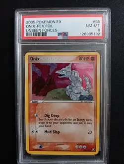 PSA💎 ONIX 65/115 Unseen Forces Reverse Holo STAMPED PSA NM-MT 8💎🔥 - Image 1