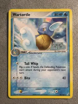 Wartortle Reverse Holo Pokemon TCG EX Crystal Guardians 43/100 Stamped🚨 - Image 1