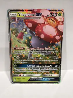 Vileplume GX 4/236 Cosmic Eclipse 2019 Pokemon TCG Ultra Rare Holo Card - Image 1