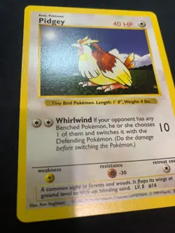 PIDGEY (SHADOWLESS) - 057/102 - BASE SET - POKEMON CARD - LP - Image 2
