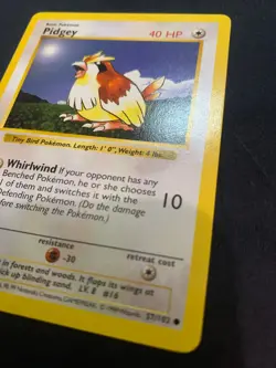 PIDGEY (SHADOWLESS) - 057/102 - BASE SET - POKEMON CARD - LP - Image 3