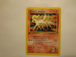 BLAINES PONYTA # 63/132 FIRST EDITION NON HOLO POKEMON CARD - Image 1