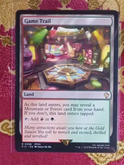 Game Trail COMMANDER: Final Fantasy Magic The Gathering MTG Rare Land Card - Image 1