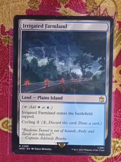 Irrigated Farmland Dr. Who Doctor Who Magic The Gathering MTG rare land card - Image 1