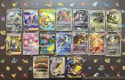 Pokemon Card TCG 17 Card Lot - DRI, BLK, SSP, PAR, MEG, PFL & TWM| SIR, IR, FA - Image 1