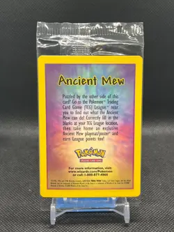 Pokemon TCG Ancient Mew Promo Card 2000 Movie Factory Sealed - Print Line - Image 2