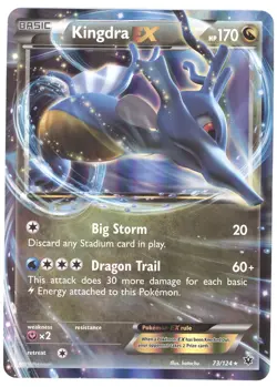 2016 Pokemon XY Fates Collide Black Star Promo Kingdra EX (Jumbo Card) #73/124 - Image 1