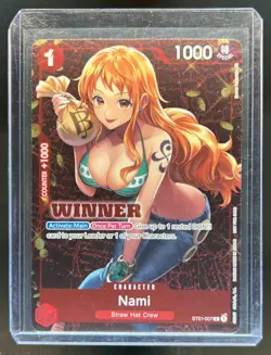 2024 One Piece Promotion Card Nami Tournament Pack Vol. 3 Winner #ST01-007 - Image 1