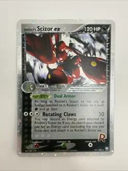 Rocket's Scizor EX 101/109 EX Team Rocket Returns Holo Rare Pokemon Card - Image 3