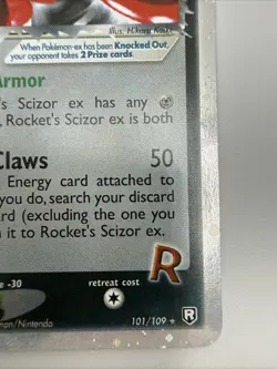 Rocket's Scizor EX 101/109 EX Team Rocket Returns Holo Rare Pokemon Card - Image 5